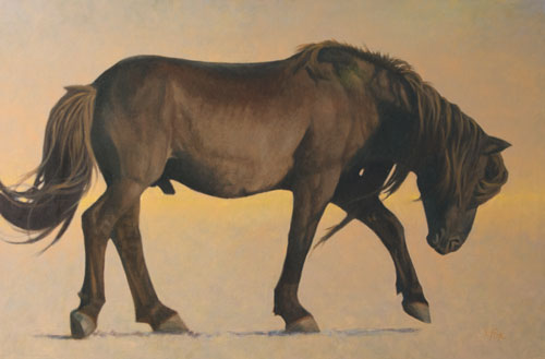 Mongol Horse #2-Ikh Nart Stallion oil 24x36 (price on request)