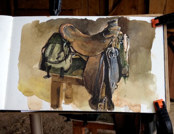Saddle study by James Gurney