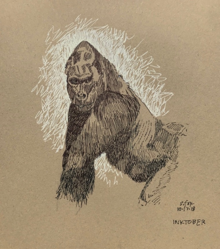 Inktober 13- "Gorilla"